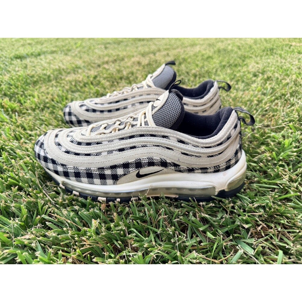 Nike Air Max 97 Plaid Light Cream Sneakers 312834-201 Men’s Size 9.5 Used No Box - Picture 5 of 13